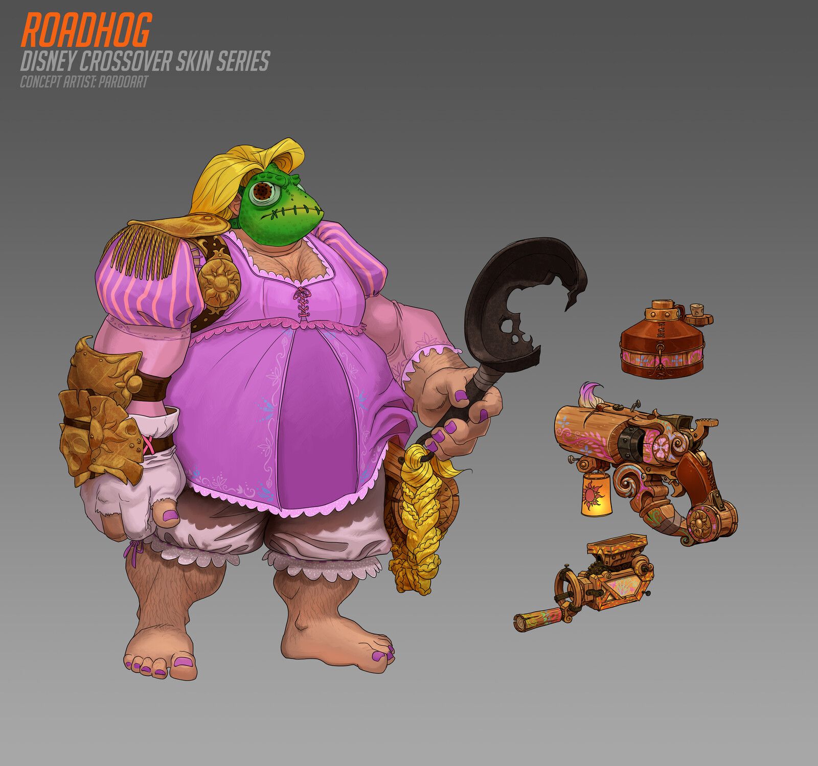 Скины для Overwatch 2 в духе героев Disney. Художник: Альфонсо Мартинез