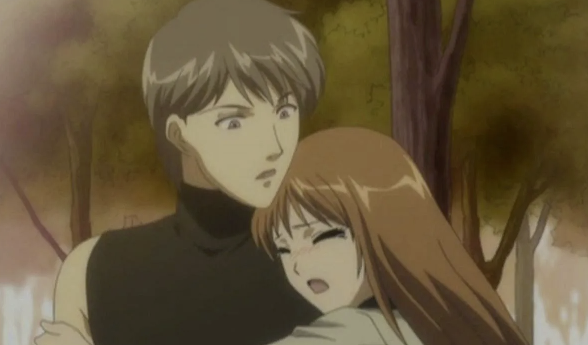 Кадр из аниме «Озорной поцелуй»