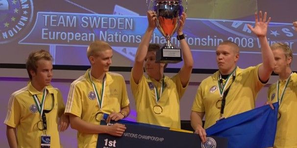 Первое место на European Nations Cup 2008. Патрик &mdash; крайний справа