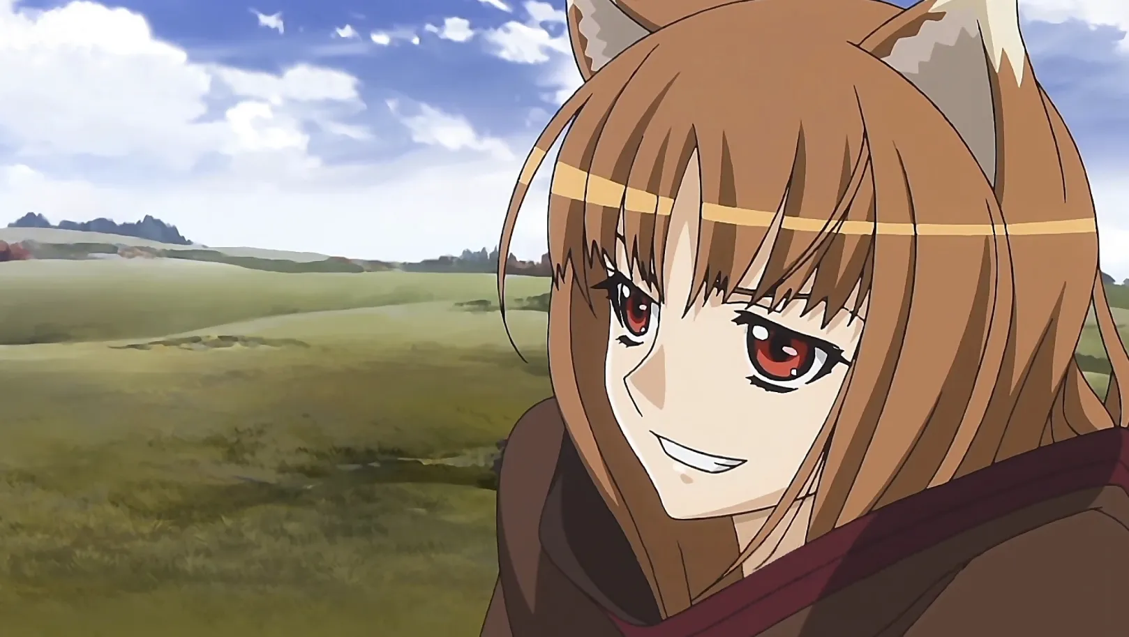 Кадр из аниме «Волчица и пряности»