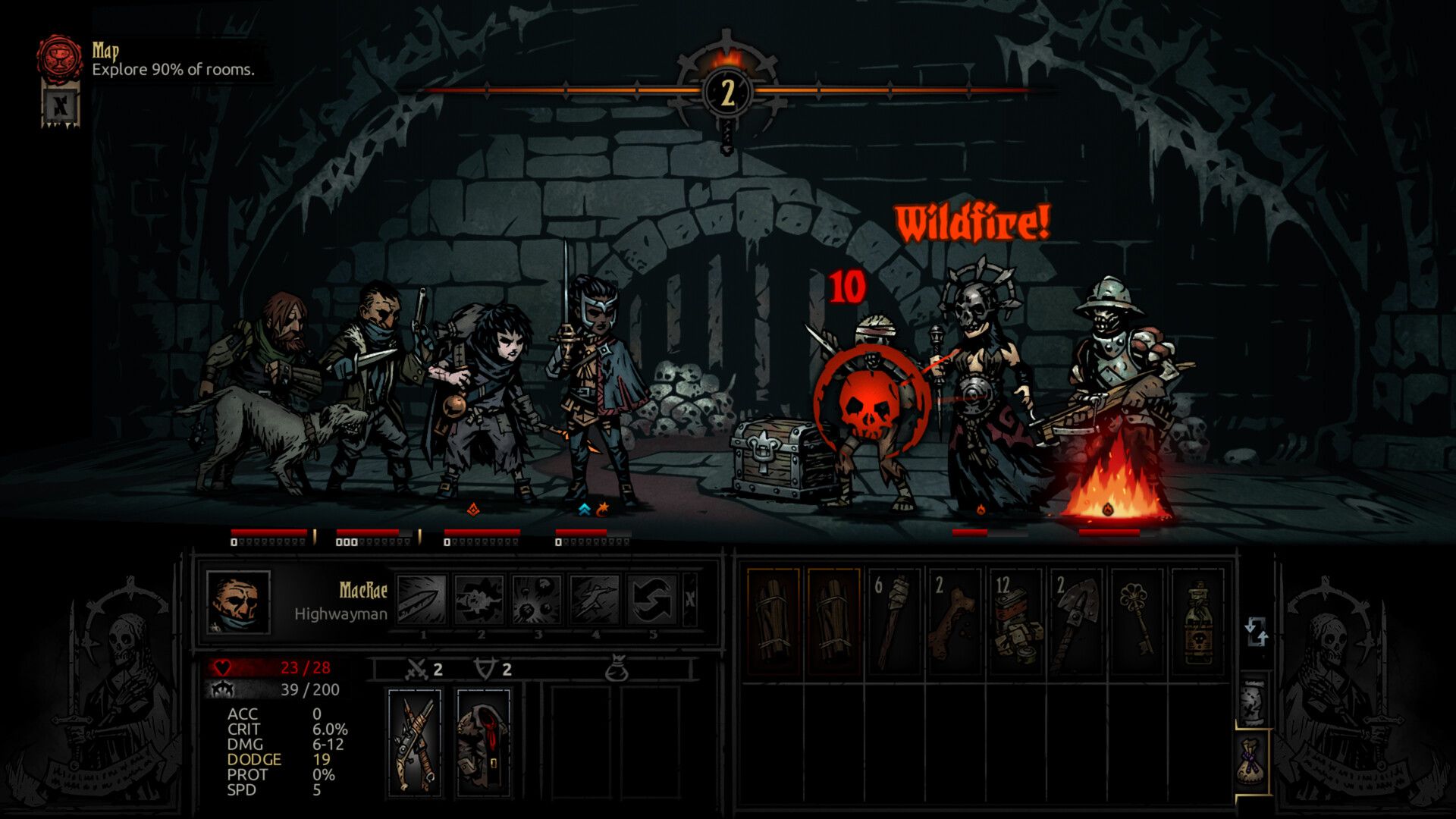 Скриншот из Darkest Dungeon: The Fire's Edge. Источник: Steam