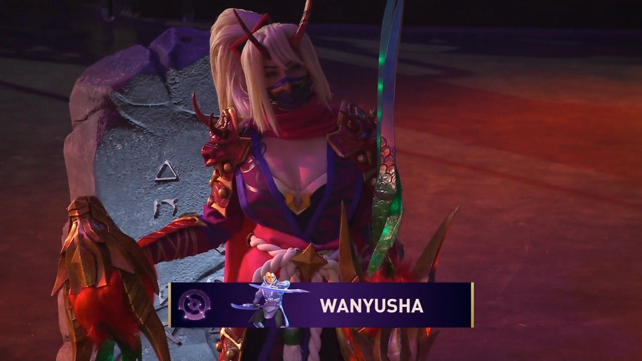 Герой: Anti-Mage. Косплеер: Wanyusha. Источник: Twitch