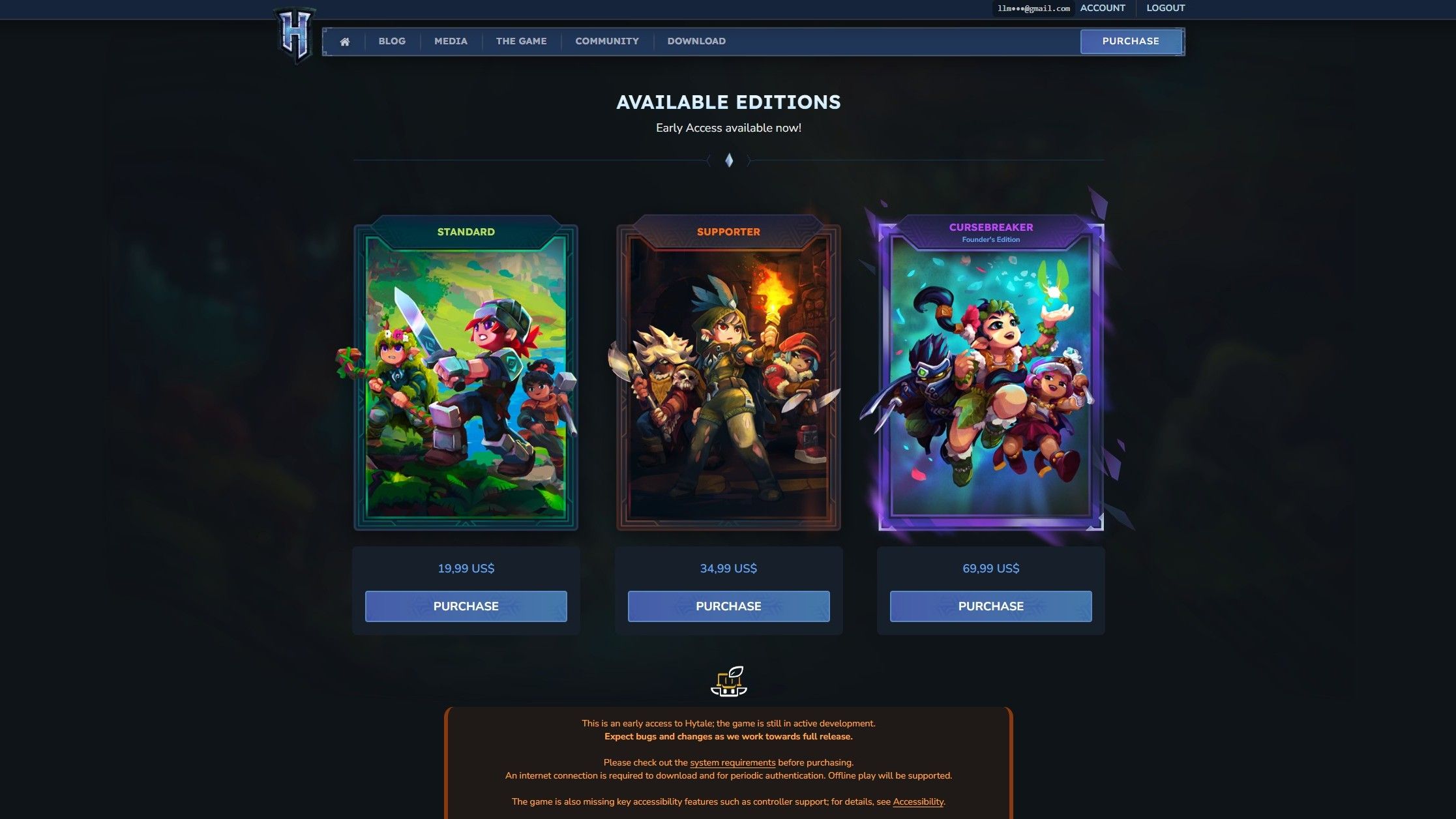 Источник: store.hytale.com