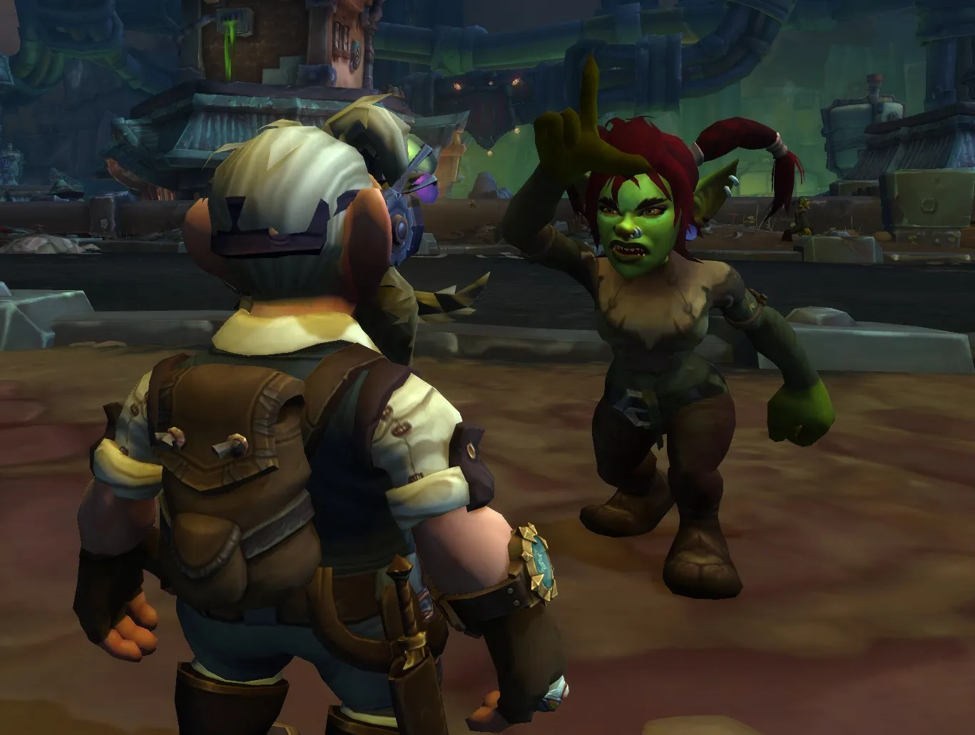 Один из «неприличных жестов» в игре World of Warcraft