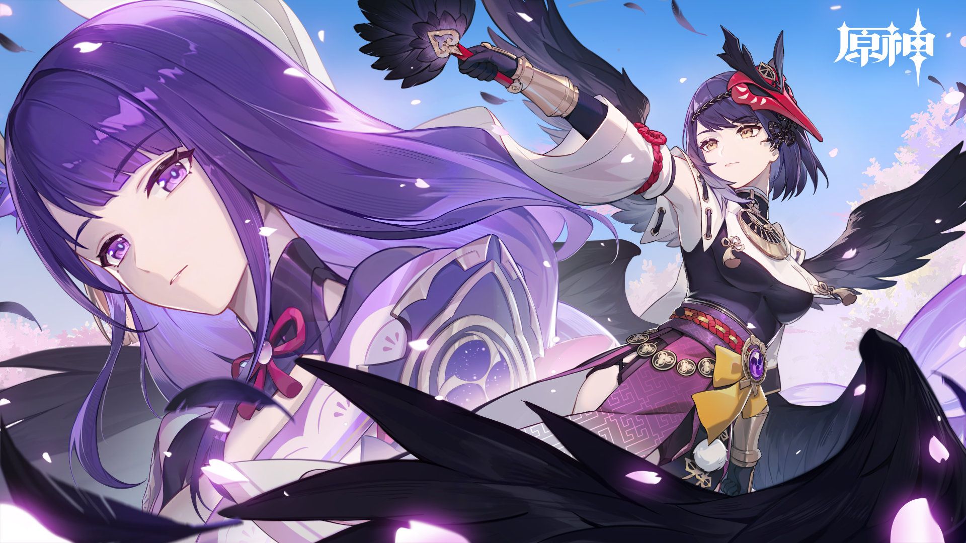 Официальный арт Райдэн и Сары от разработчиков. Источник: Genshin Impact