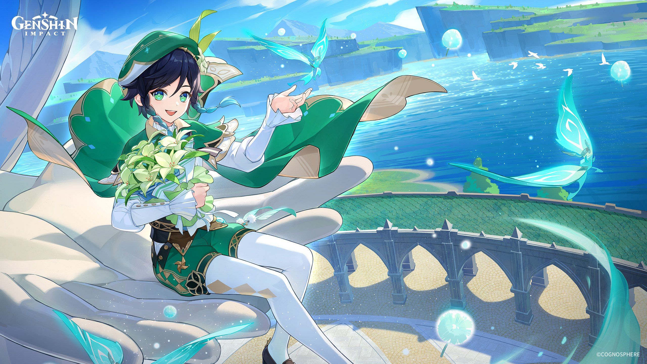 Официальный арт Венти. Источник: Genshin Impact