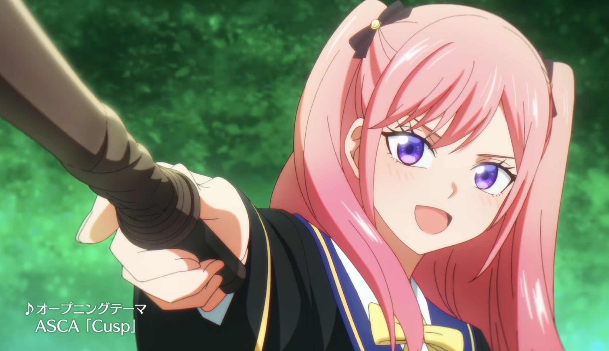 Кадр из трейлера аниме «Чёрная кошка и класс ведьм»