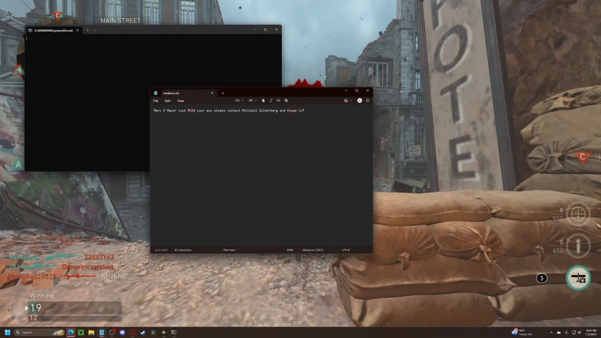Сообщение хакера к игроку. Источник: x.com/wrioh75753