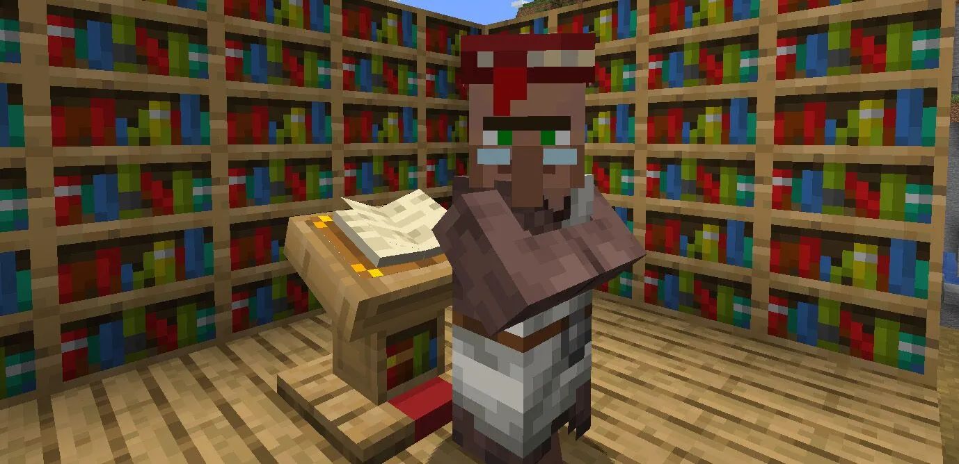 Библиотекарь. Скриншот из Minecraft