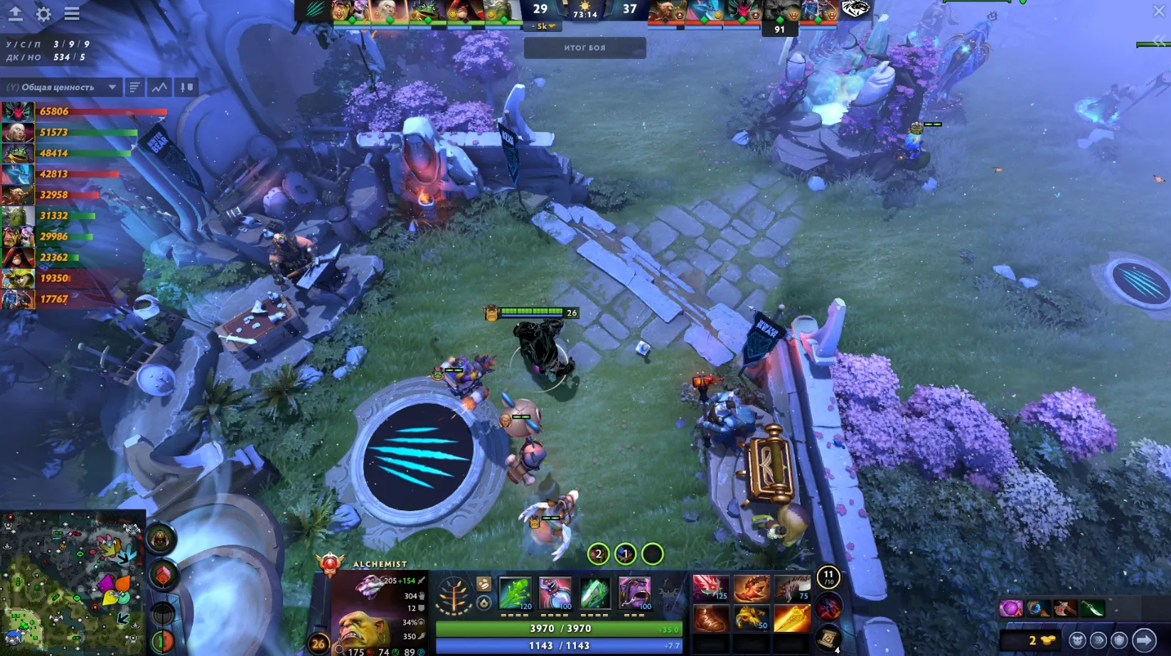 4IVAN в матче против Ilbirs eSports | Источник: клиент Dota 2