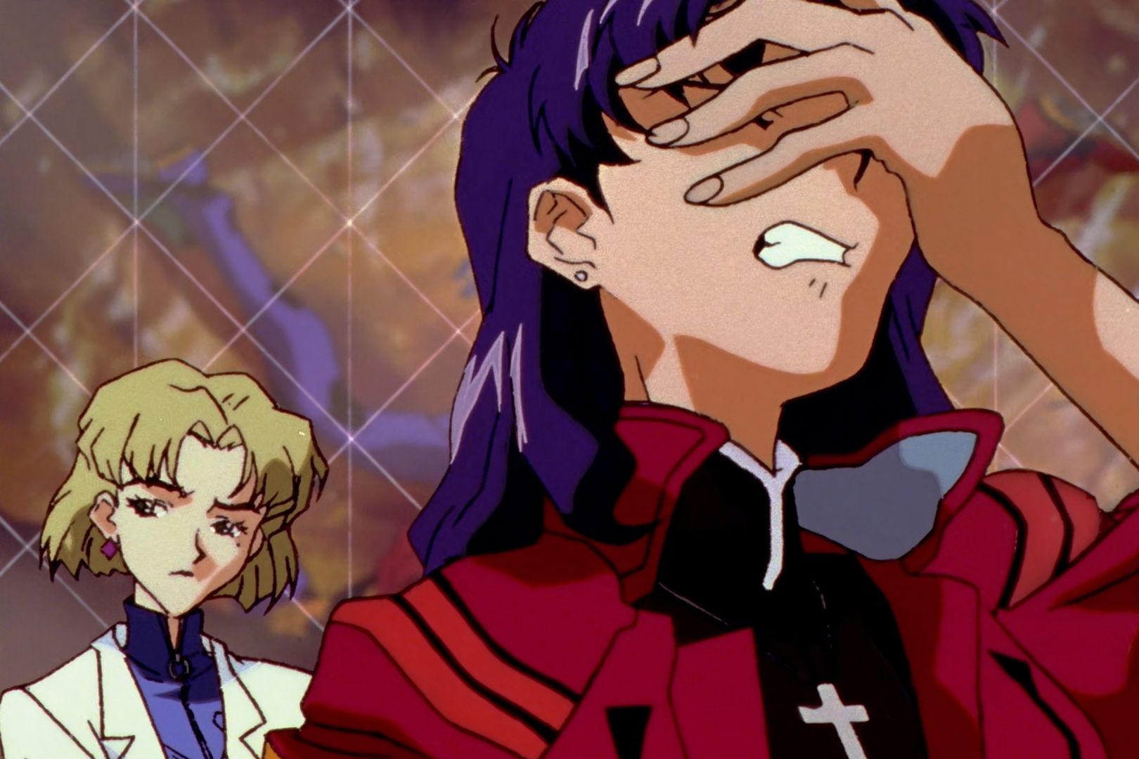 Скриншот из аниме «Евангелион»