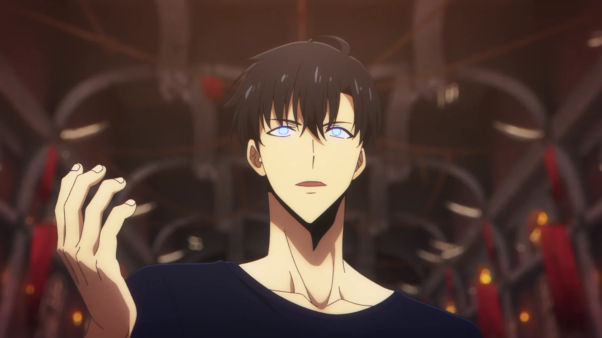 Кадр из аниме «Поднятие уровня в одиночку»