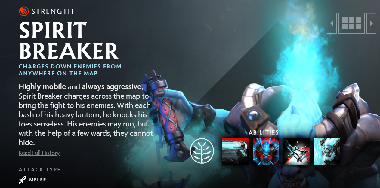 Англоязычная версия сайта Dota 2