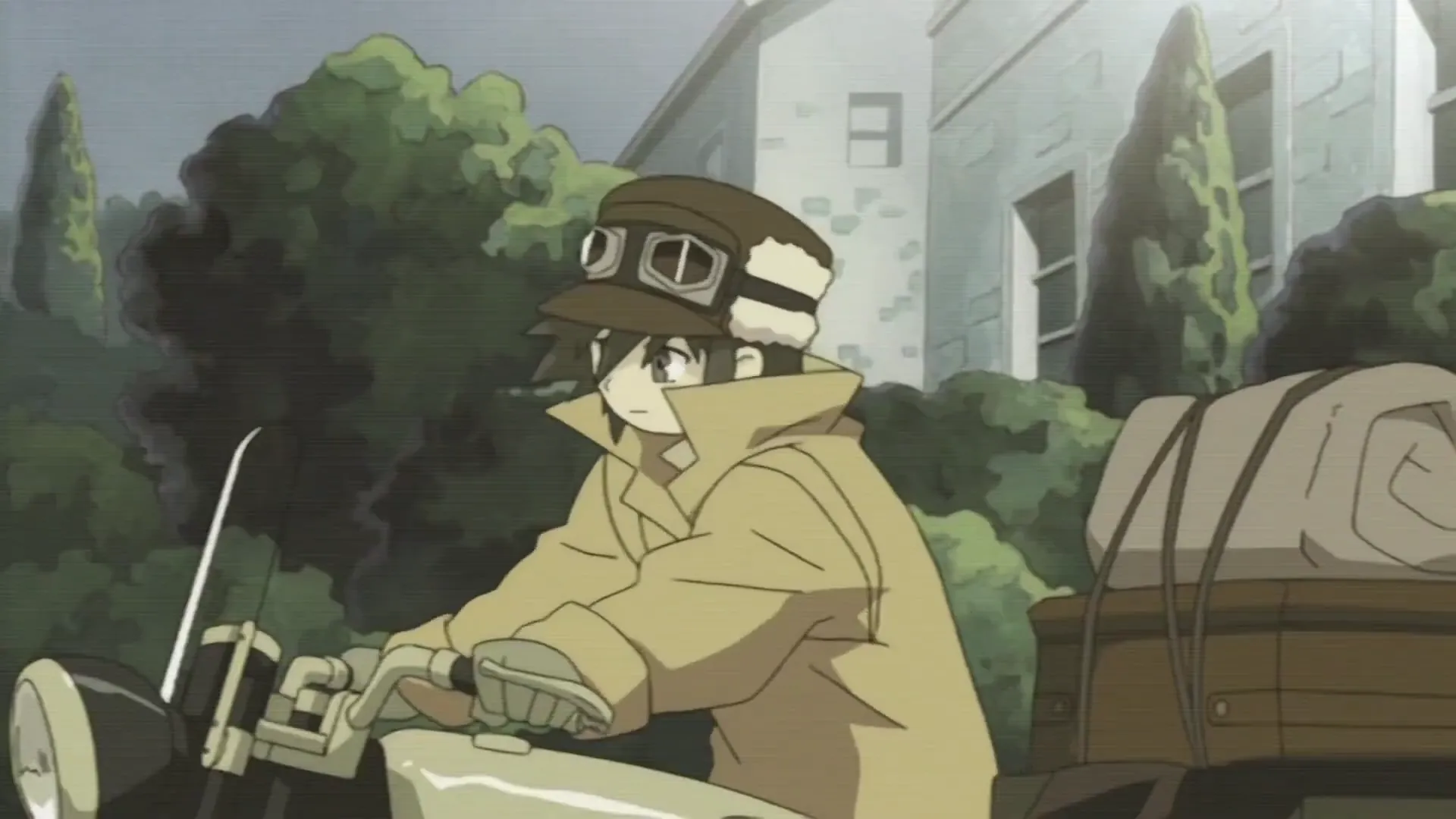 Кадр из аниме «Путешествие Кино» 2003 года