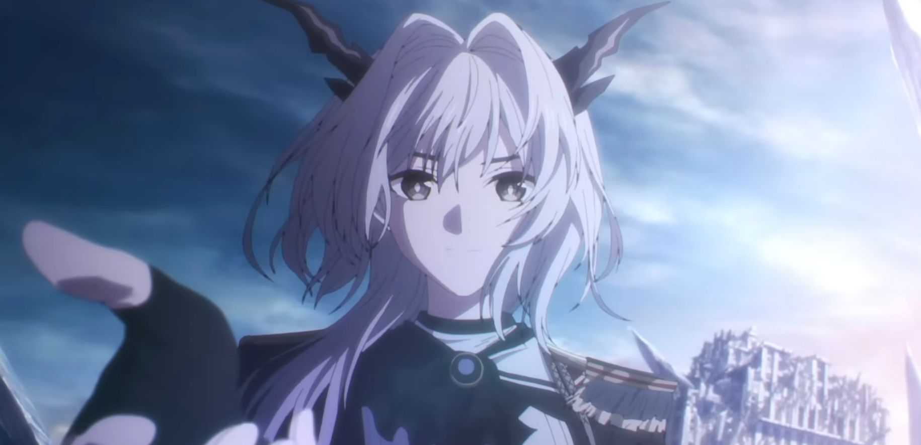 Кадр из трейлера аниме «Аркнайтс: Восстание из пепла»