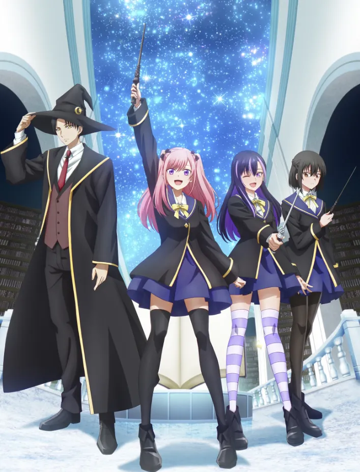 Постер аниме «Чёрная кошка и класс ведьм». Источник: witch-classroom.com