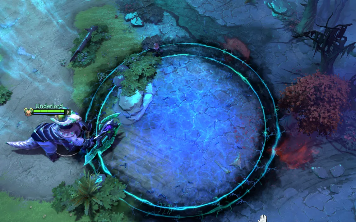 Внутренний круг — без Dezun Bloodrite, а внешний — с Dezun Bloodrite. Источник: Dota 2 