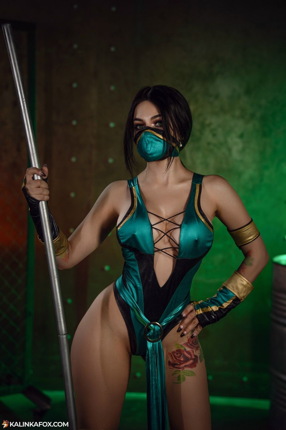Косплей на Джейд из Mortal Kombat. Косплеер: Kalinka Fox. Источник: vk.ru/club174678991