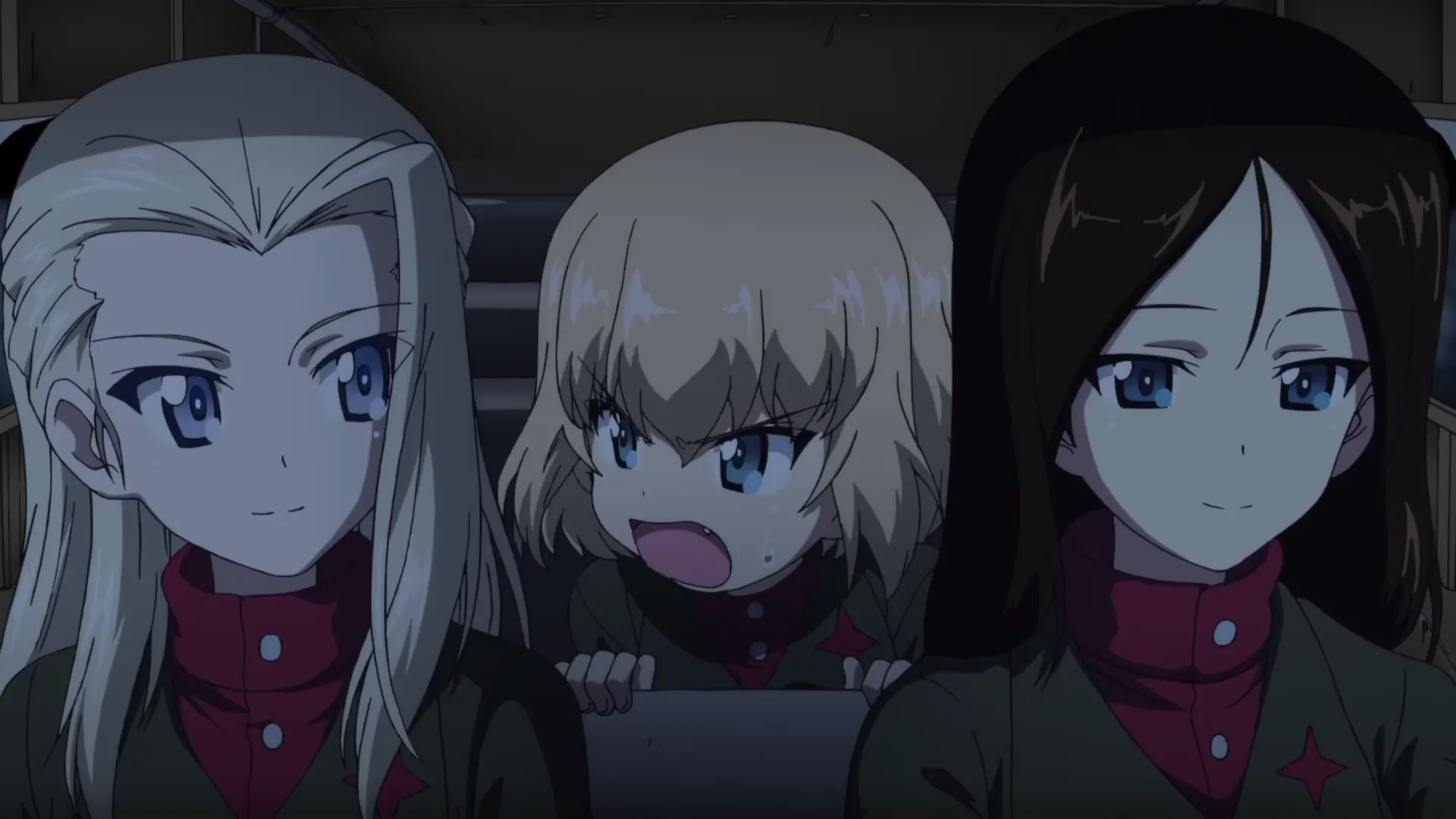 Кадр из аниме «Девушки и танки»