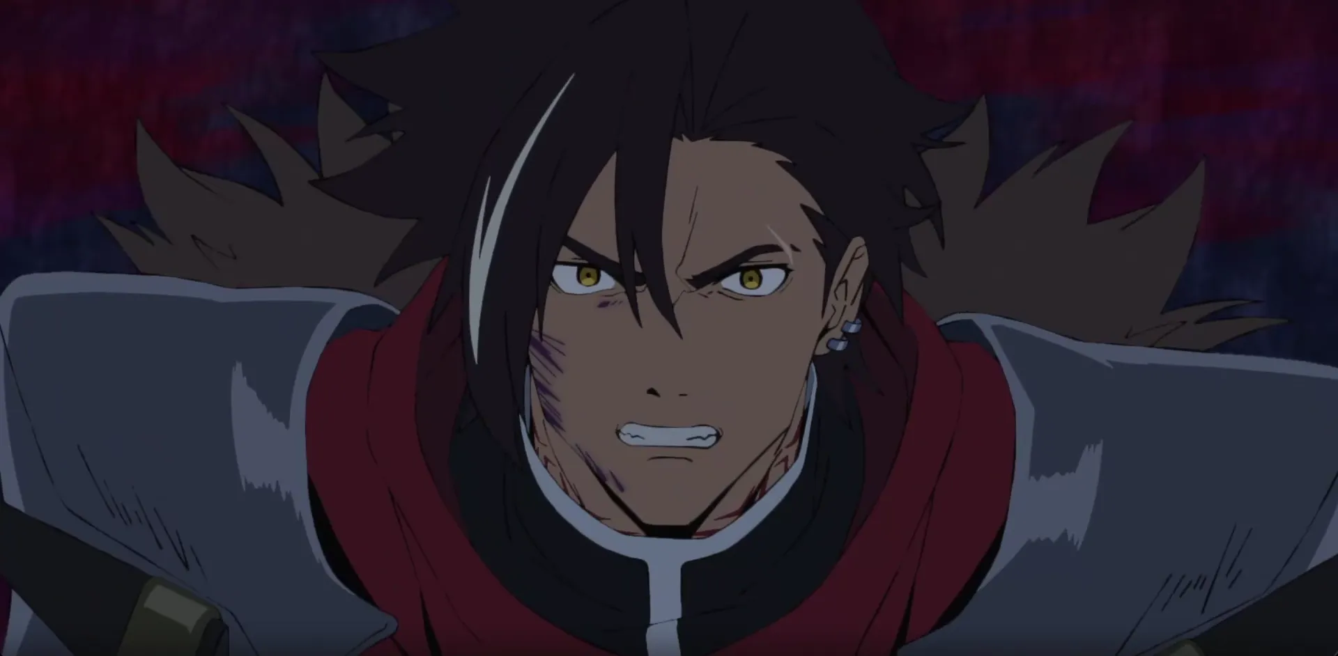 Кадр из аниме «Приговорённый быть героем: Тюремные записи 9004-го штрафного отряда героев»