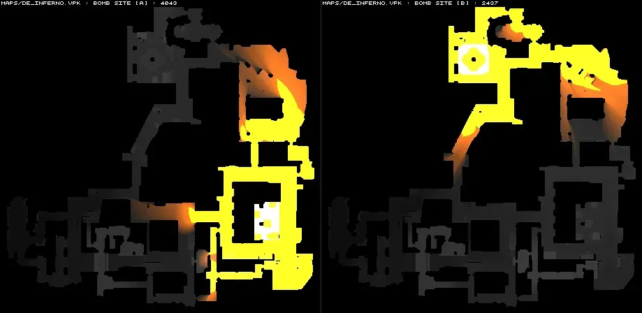 Визуализация урона на карте Inferno | Источник: reddit.com