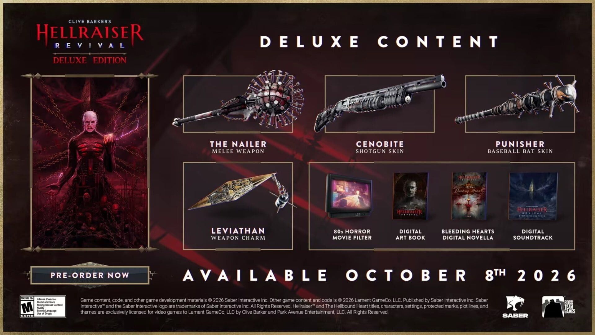 Состав Deluxe-издания Clive Barkerʼs Hellraiser: Revival. Источник: Steam
