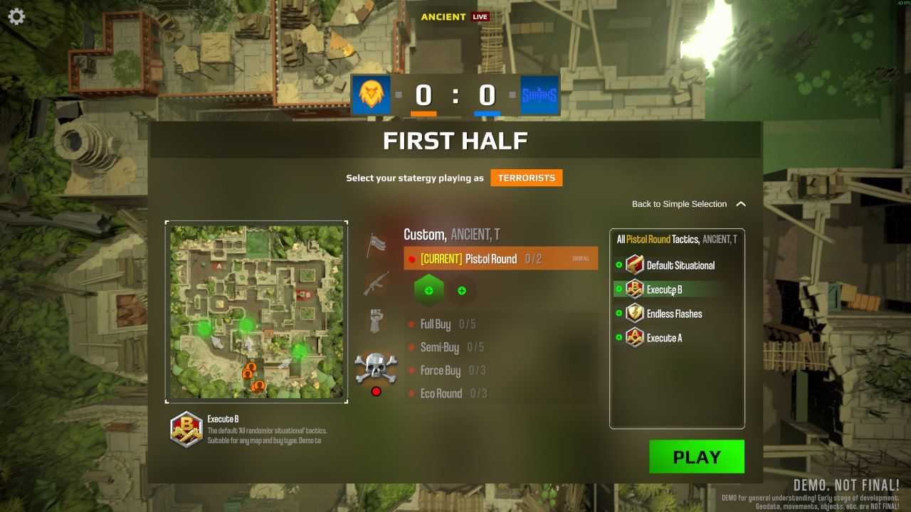 Меню матча в Esports Manager 2026 | Скриншот из Esports Manager 2026