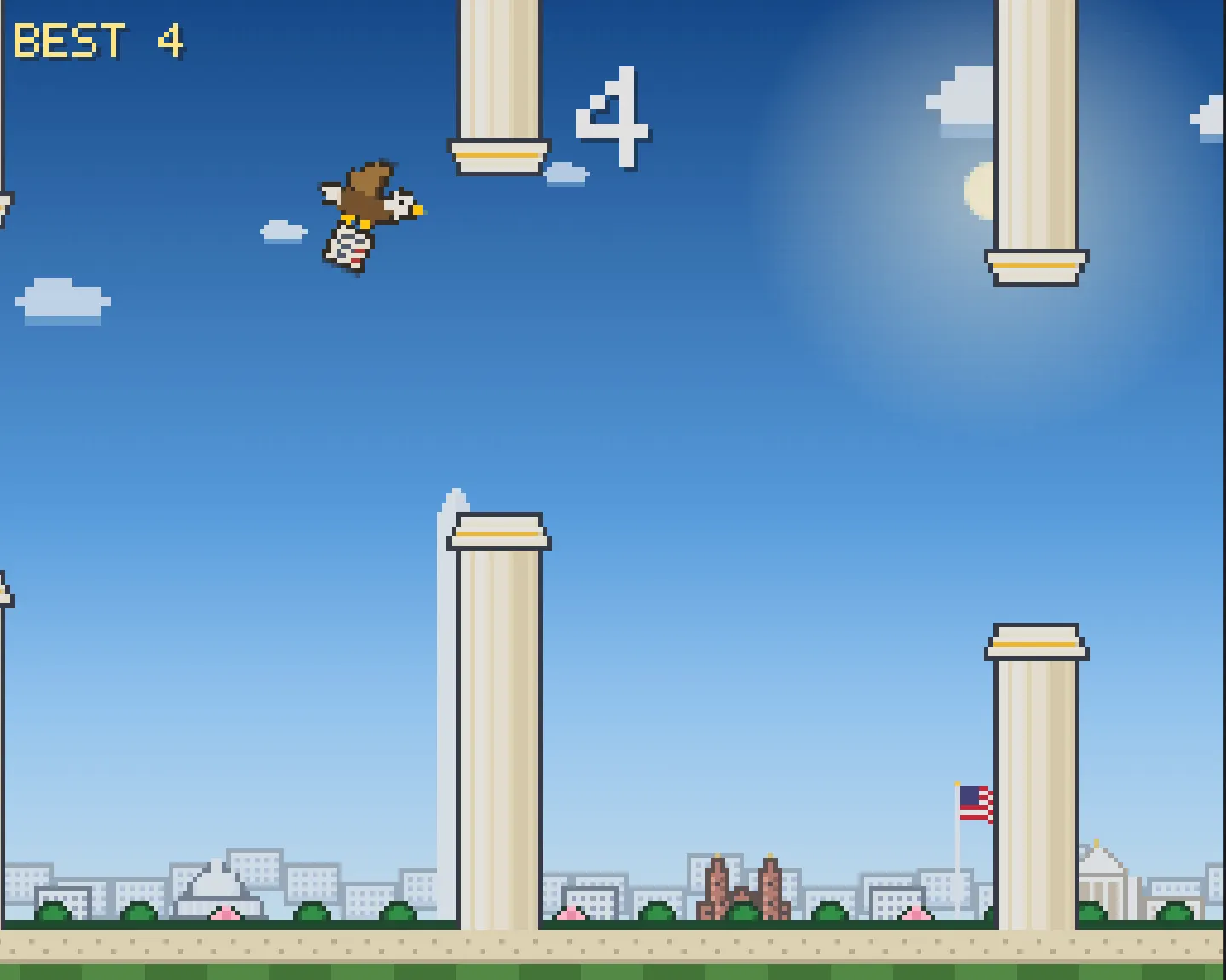 Скриншот из игры Flappy Bill