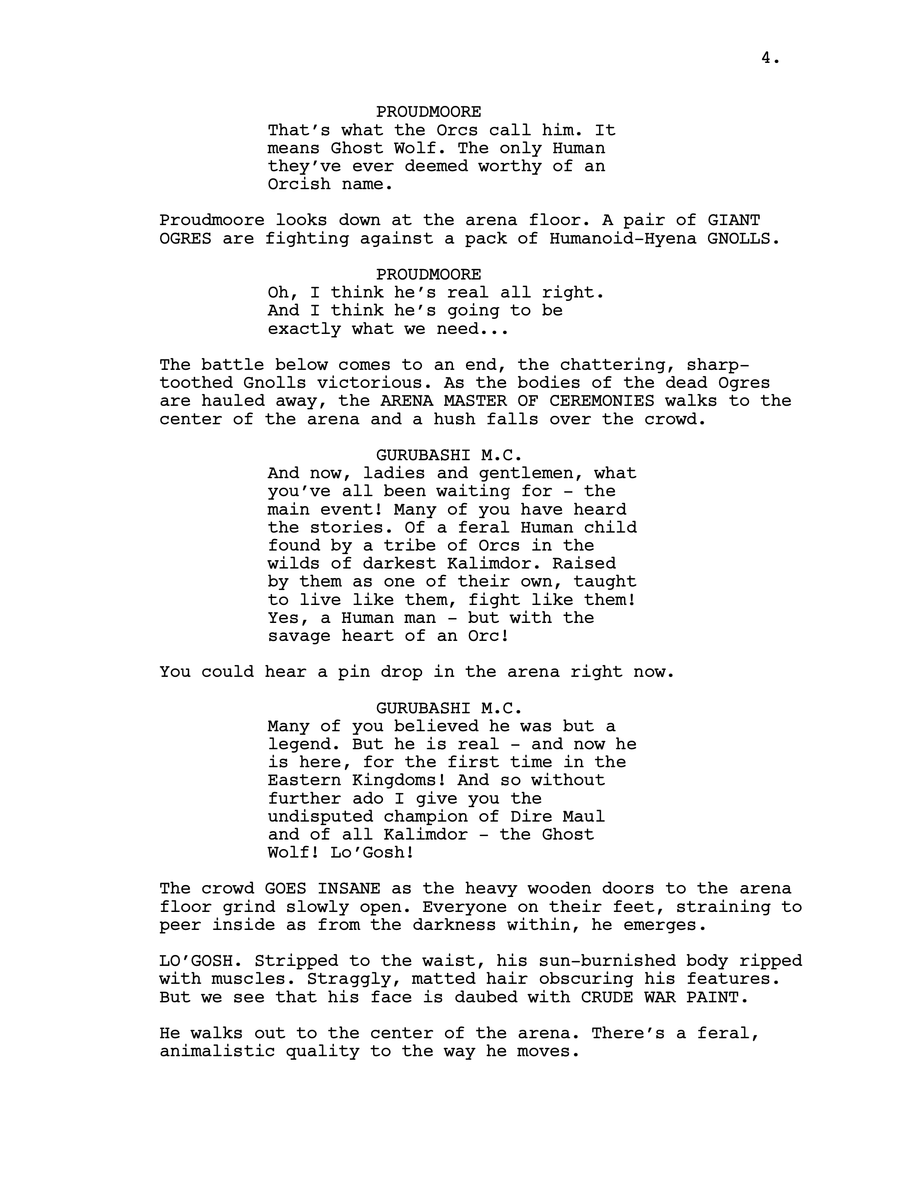 Вариант сценария для фильма «Варкрафт» от Гэри Уитты. Источник: twitter.com/garywhitta