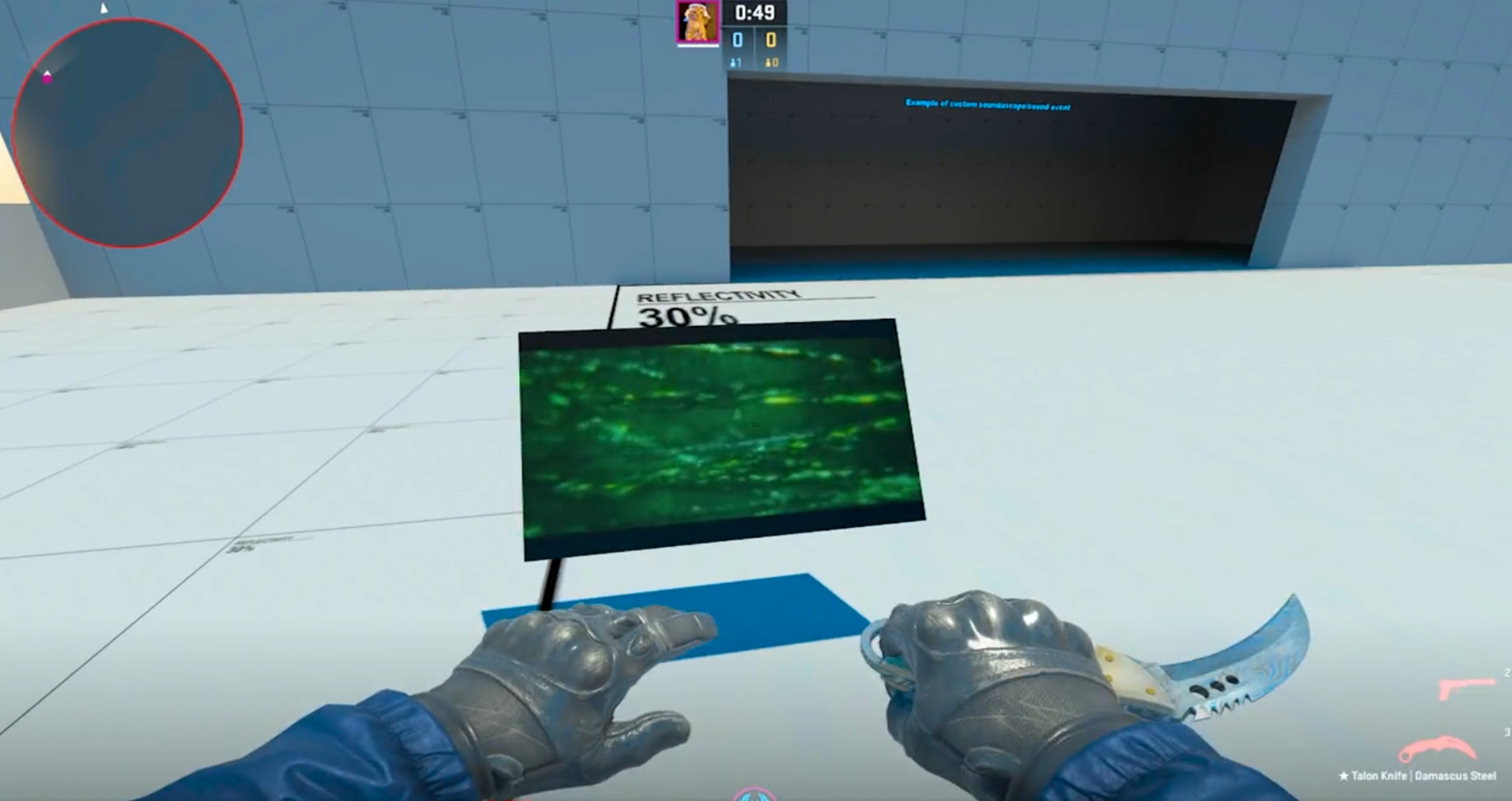 Демонстрация проигрывания видео на карте CS2 из Мастерской Steam | Источник: социальные сети DEAFPS_