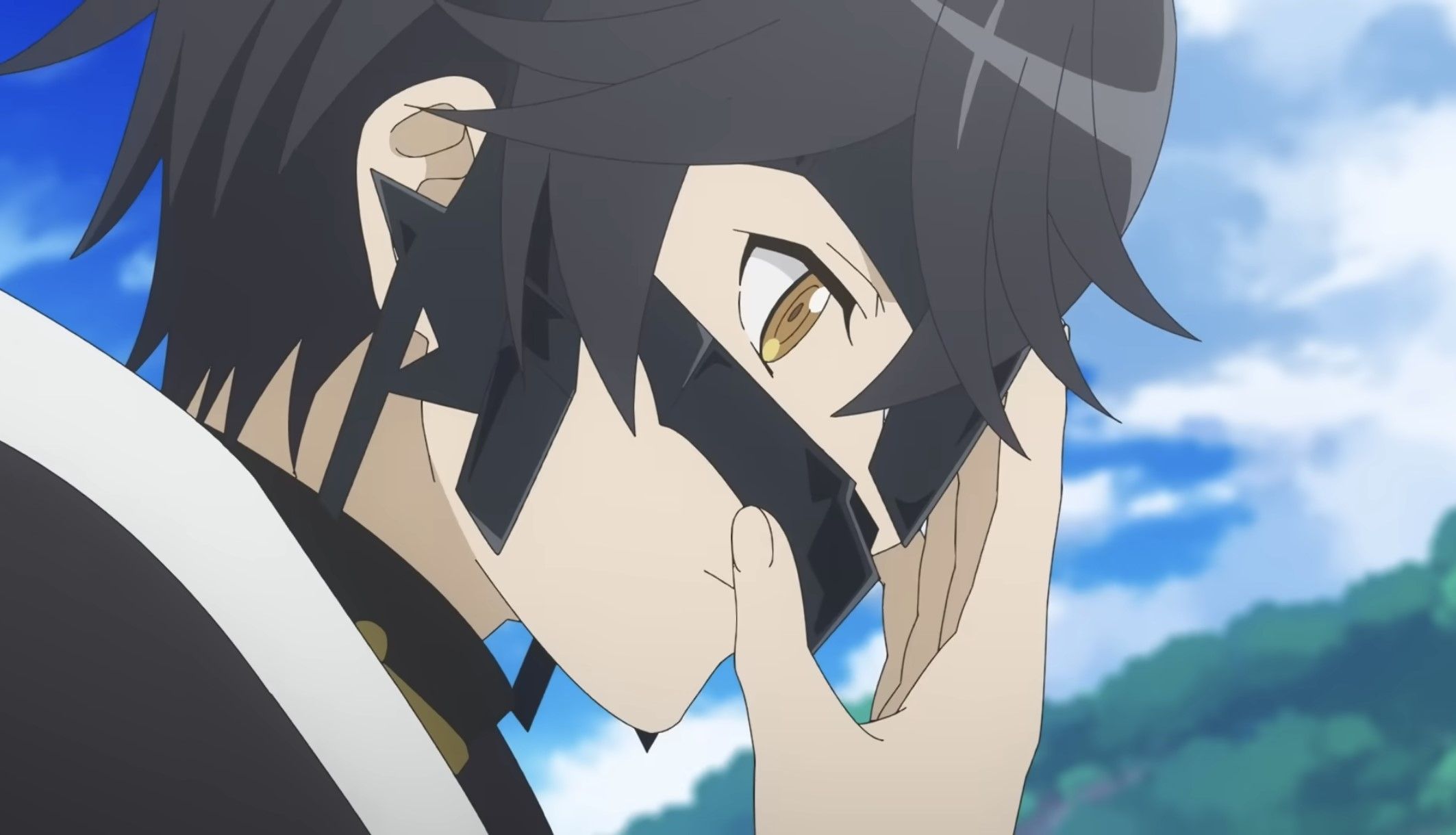 Кадр из трейлера аниме «Я был предан товарищами в глубине подземелья, но благодаря своему навыку "Бесконечная гача" я обрёл союзников девять тысяч девятьсот девяносто девятого уровня, чтобы отомстить бывшим соратникам и всему миру!»