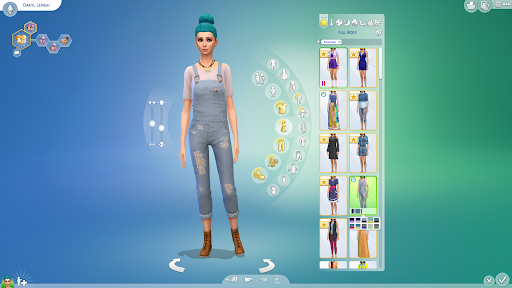 Источник: скриншот режима создания персонажа в The Sims 4