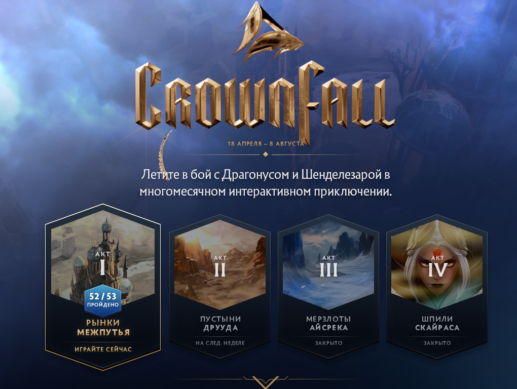 Скриншот главного меню Dota 2