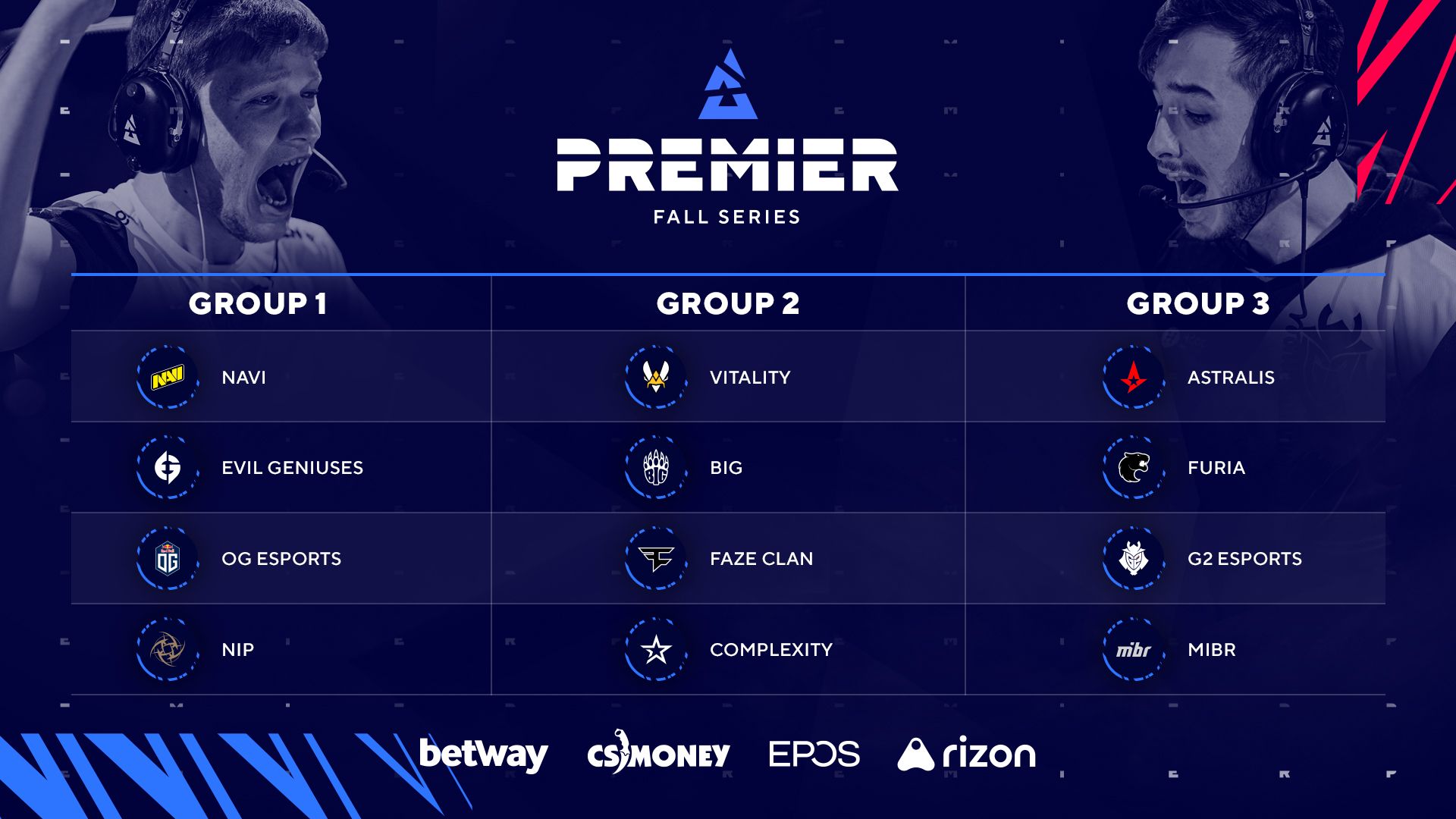 Группы на BLAST Premier. Источник: BLAST