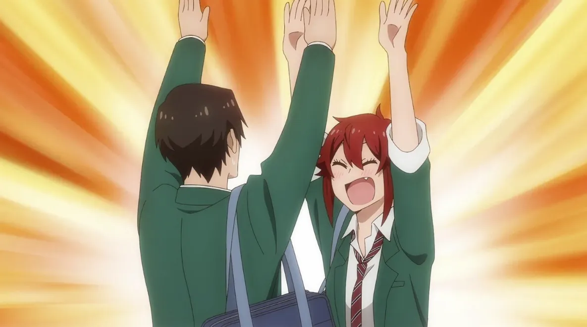 Кадр из аниме «Томо — девушка!»