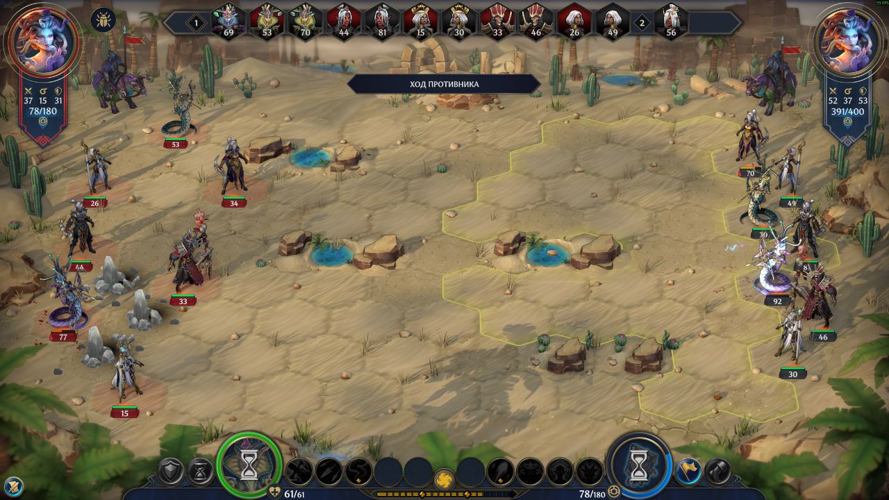 Для некоторых боёв потребуется та ещё смекалочка | Скриншот из Heroes of Might and Magic: Olden Era