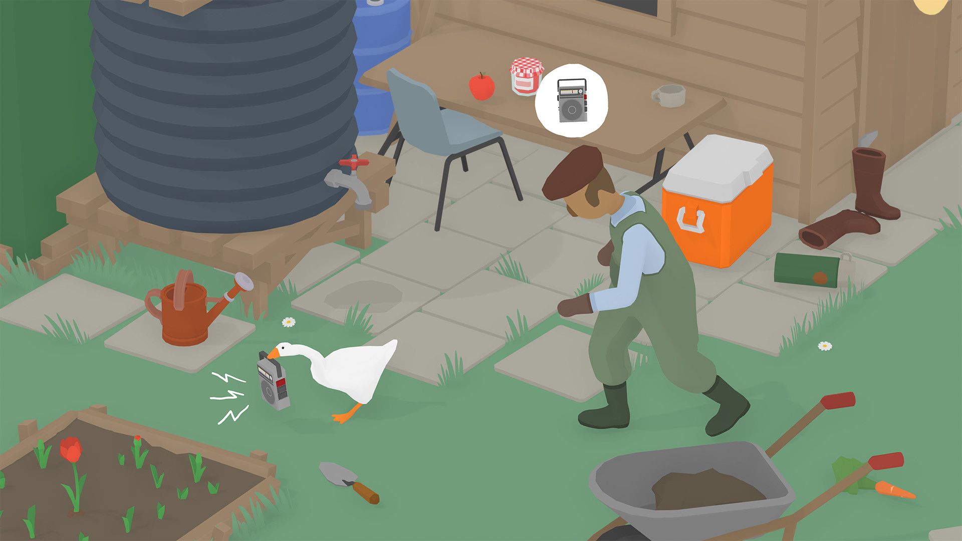 Скриншот из Untitled Goose Game. Источник: Steam