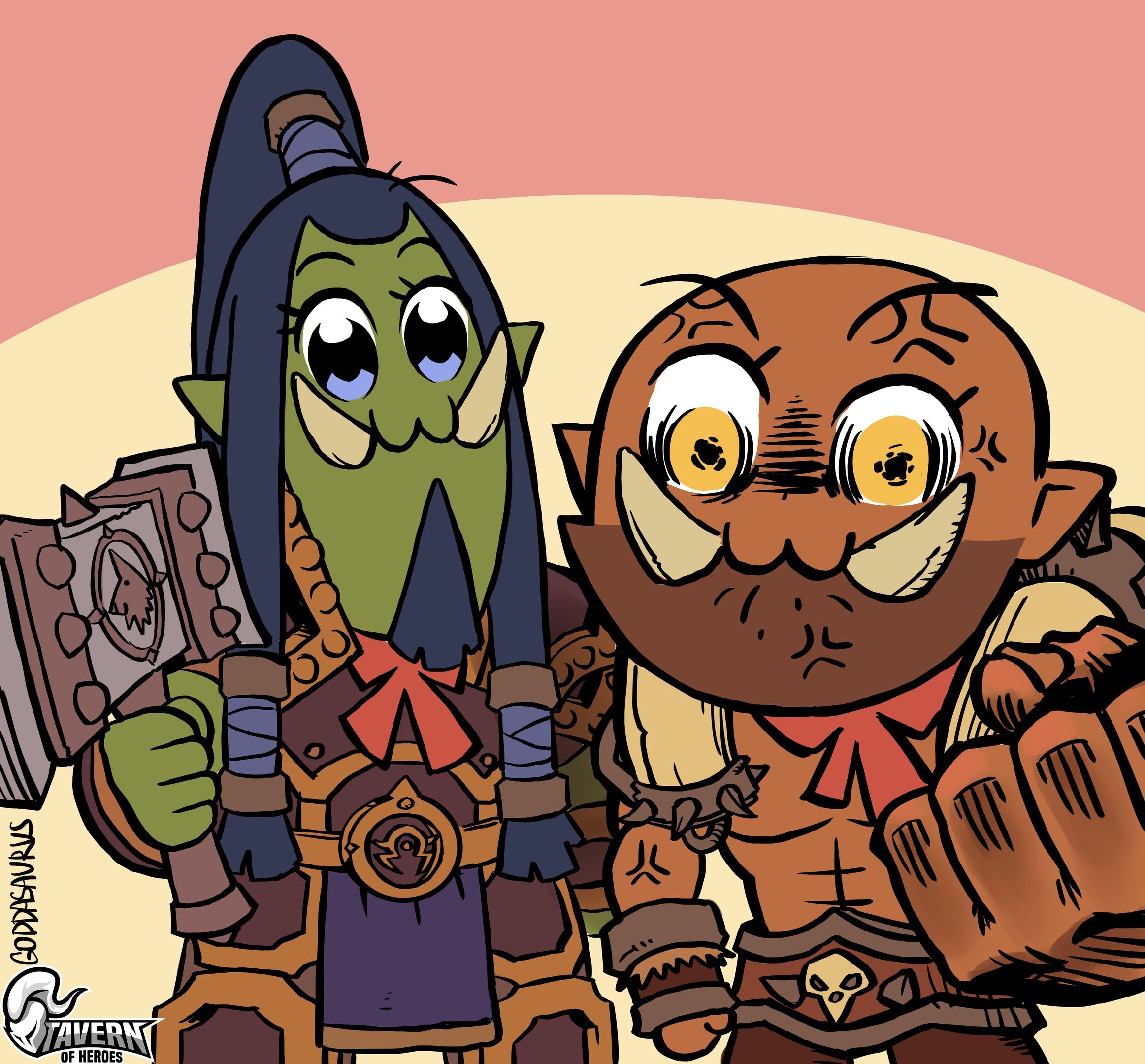 Автор: https://vk.com/heras1m Герой: Тралл и Гаррош