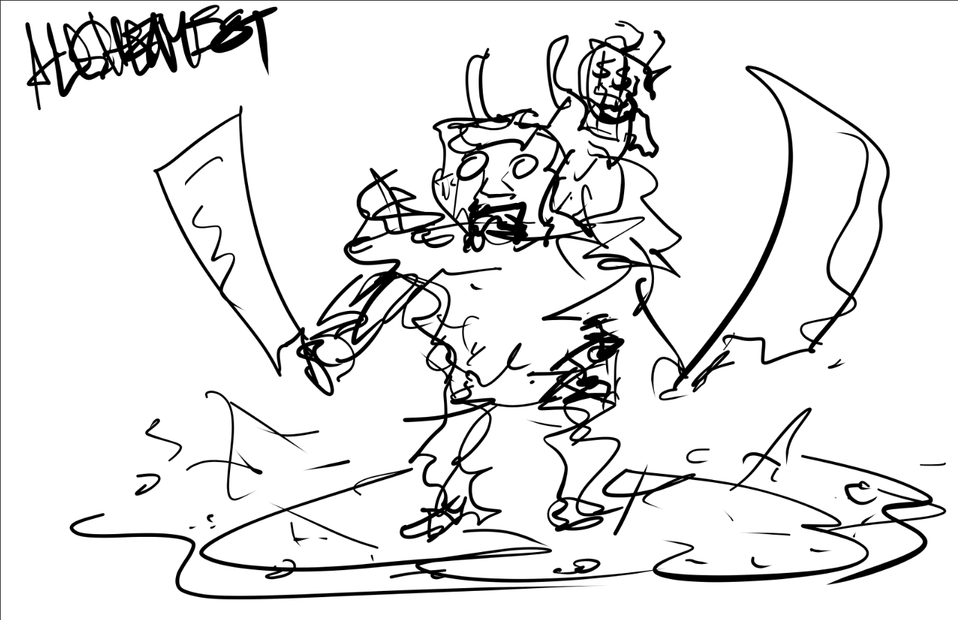 Рисунки героев Dota 2 за минуту. Автор: LiquidEV. Источник: imgur.com