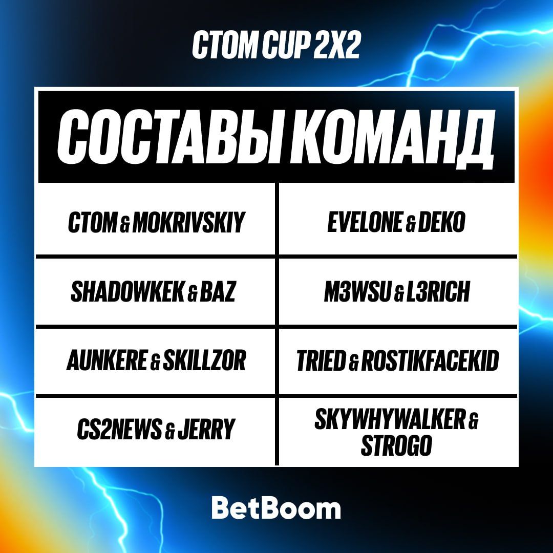 Источник: канал BetBoom Ct0m Cup 2x2 в Telegram