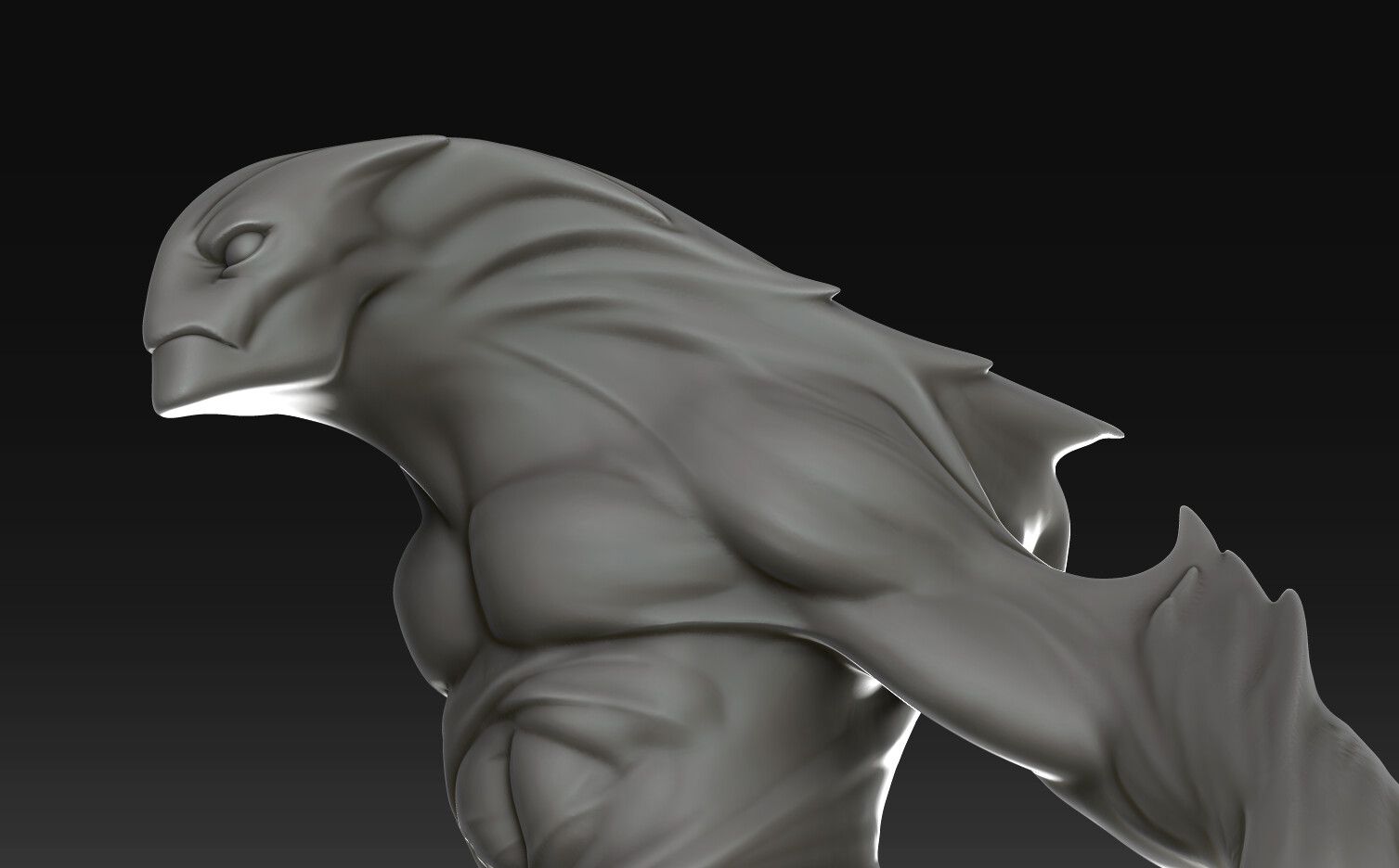 Крупный план скульпта