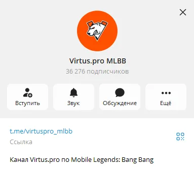 Кстати, среди всех составов Virtus.pro в TG самым популярным оказался именно ростер по MLBB. Источник: Telegram