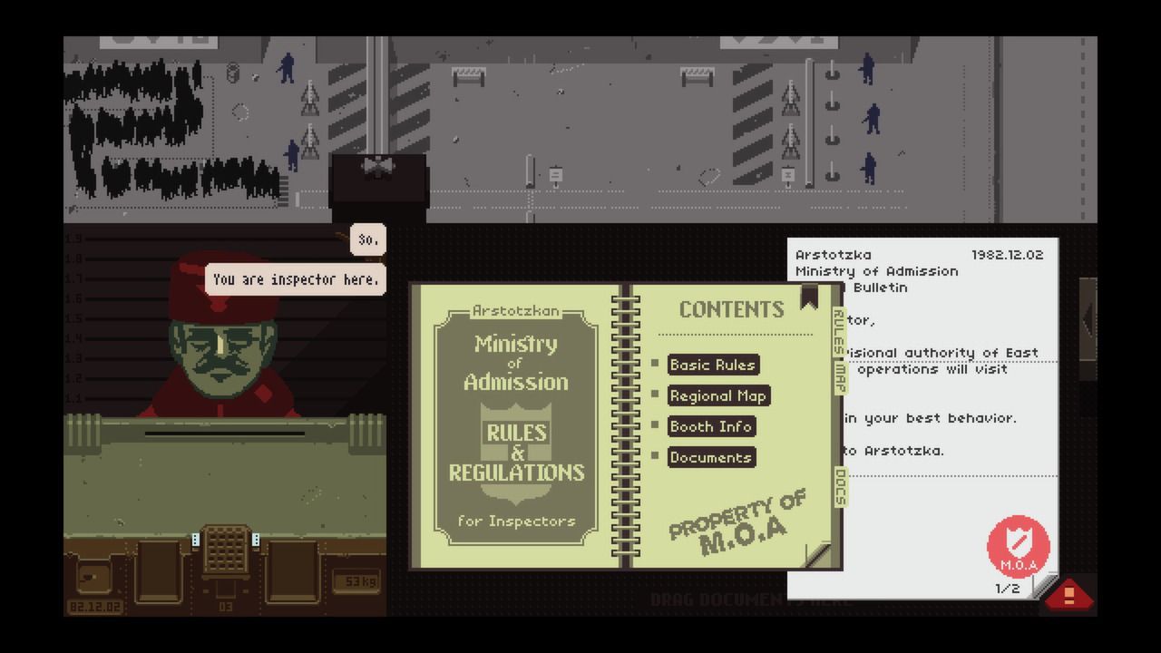 Скриншот из Papers, Please. Источник: Steam