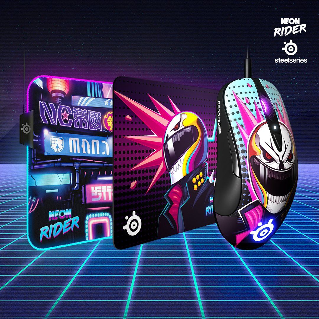 Девайсы SteelSeries с дизайном скина &laquo;Неоновый гонщик&raquo; (Neon Rider) | Источник: twittter.com/CS:GO