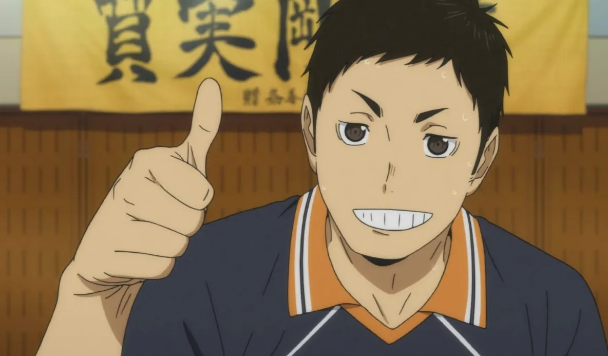 Кадр из аниме «Волейбол!!»