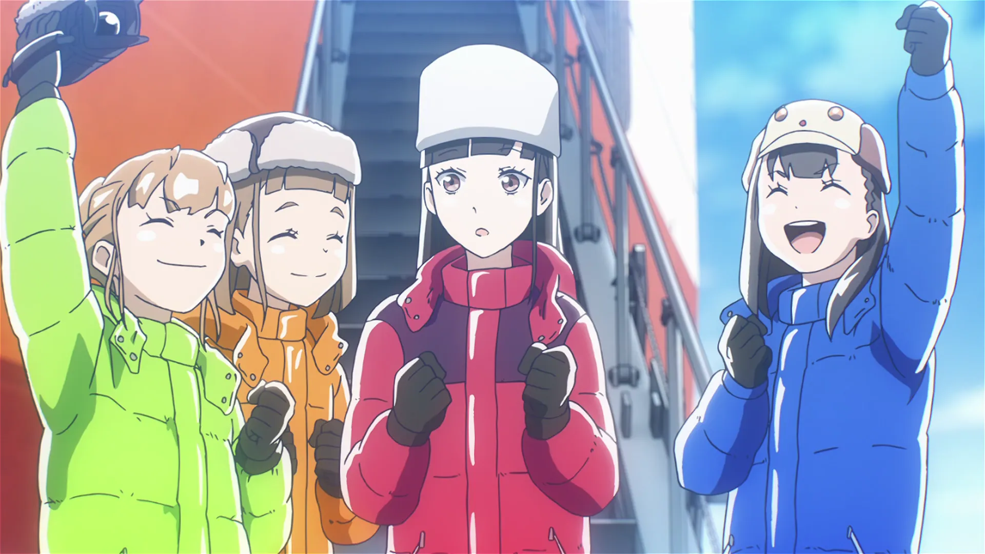 Кадр из аниме «Дальше, чем космос»