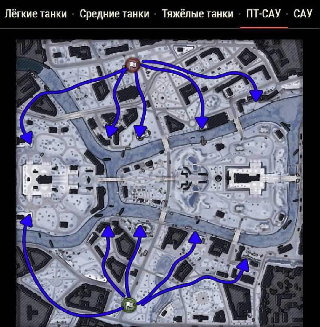 Схема раскатки для тяжёлых танков