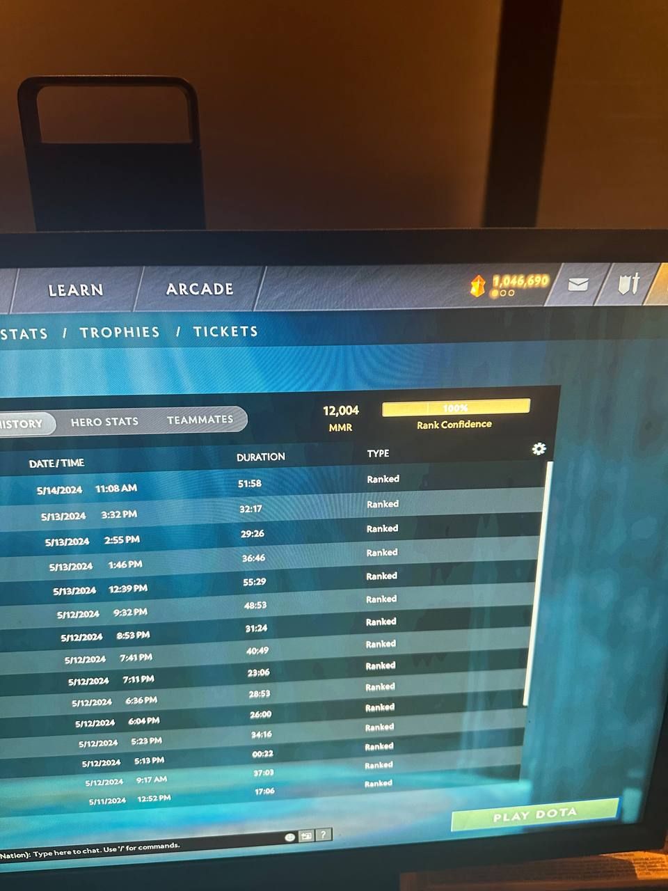 Miposhka апнул 12 тыс. MMR | Источник: канал Miposhka в Telegram