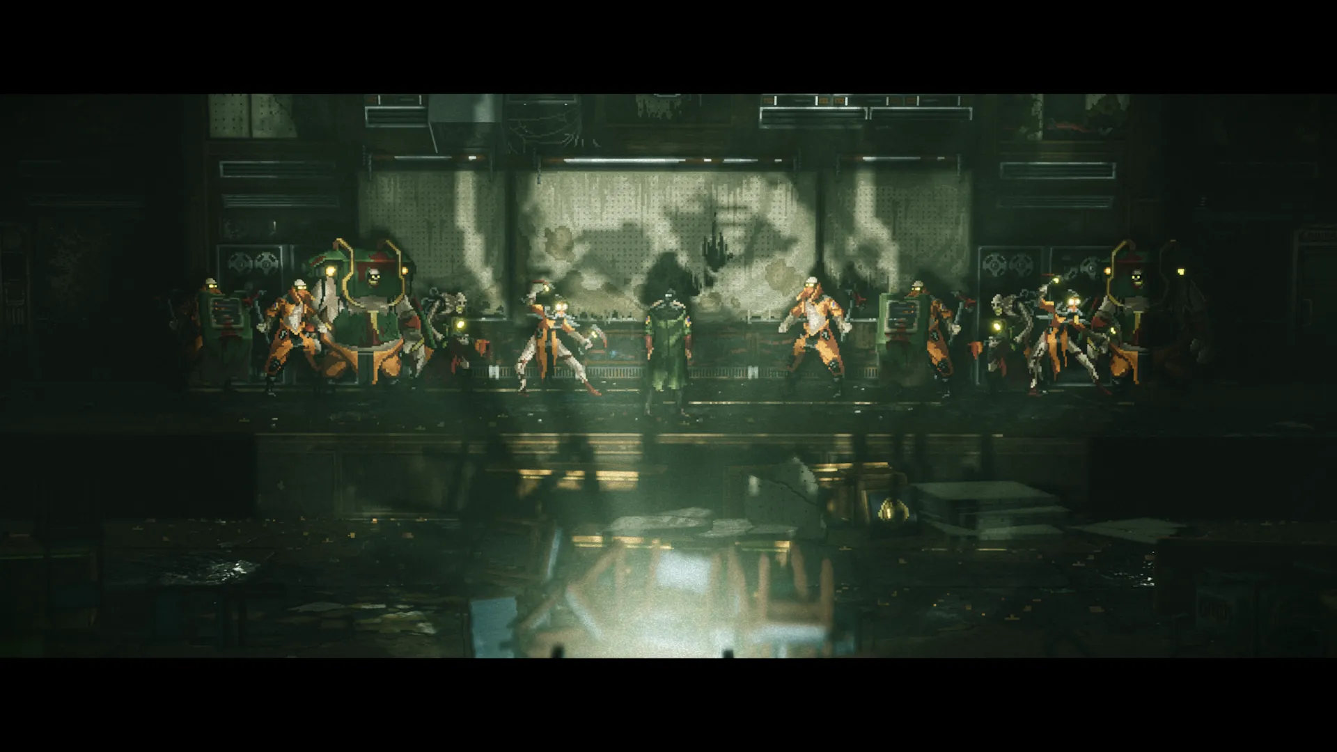 Битва в свете прожектора. Скриншот из REPLACED