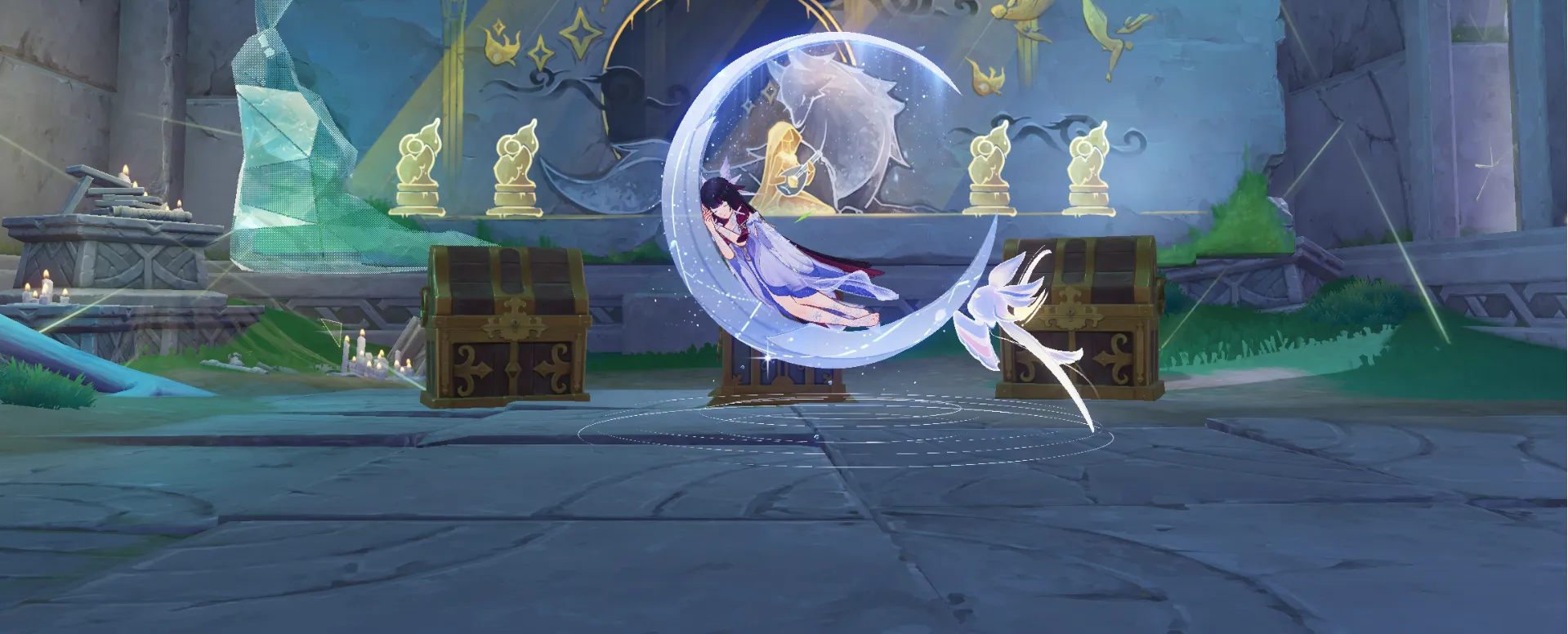 «Эхо покинутой песни» в Genshin Impact: как снять печати с острова на озере Амсвартнир